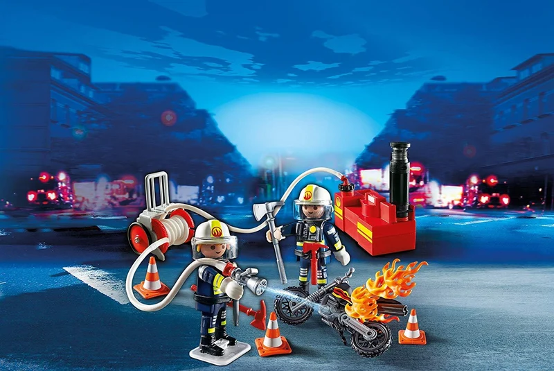 Playmobil 5365 City Action Fire Brigade Firefighters with Water Pump - Multi-Coloured