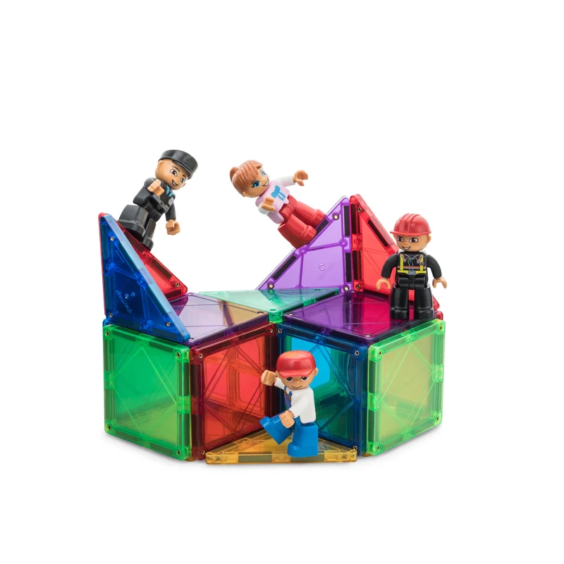 ToyVs Magnetic Toy Figures with Firefighter, Nurse, Policeman, Builder