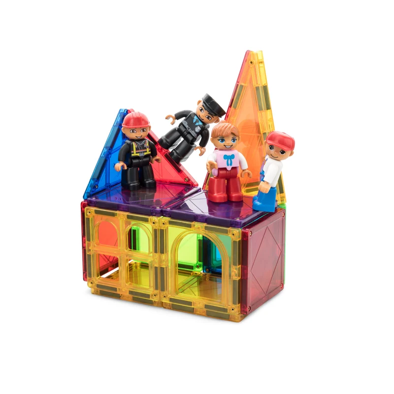 ToyVs Magnetic Toy Figures with Firefighter, Nurse, Policeman, Builder