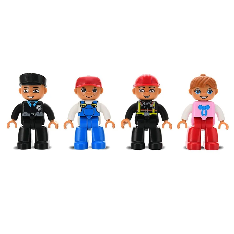 ToyVs Magnetic Toy Figures with Firefighter, Nurse, Policeman, Builder