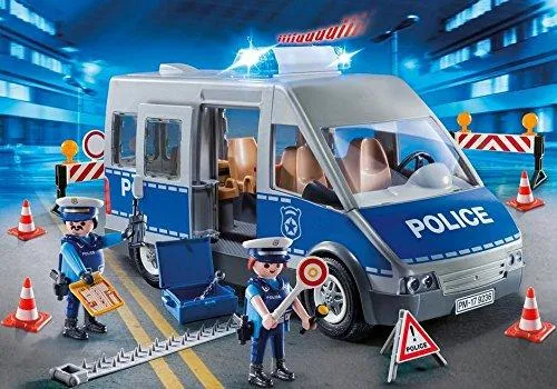 Playmobil 9236 City Action Police Van With Flashing Lights