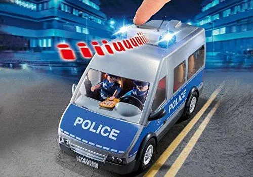 Playmobil 9236 City Action Police Van With Flashing Lights