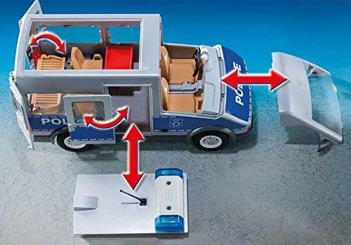 Playmobil 9236 City Action Police Van With Flashing Lights