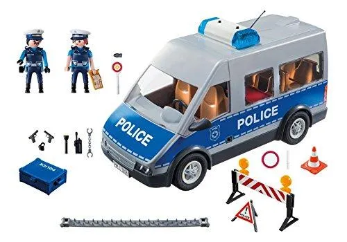 Playmobil 9236 City Action Police Van With Flashing Lights
