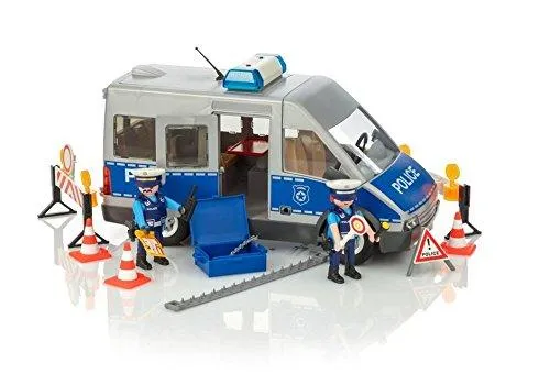 Playmobil 9236 City Action Police Van With Flashing Lights