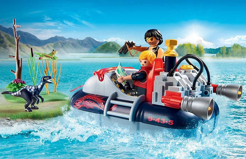 Playmobil 9435 City Action Dino Hovercraft with Underwater Motor
