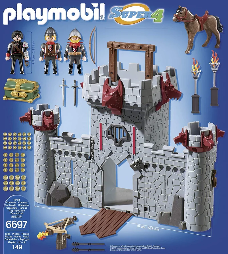 Playmobil 6697 Super 4 Take Along Black Baron's Castle
