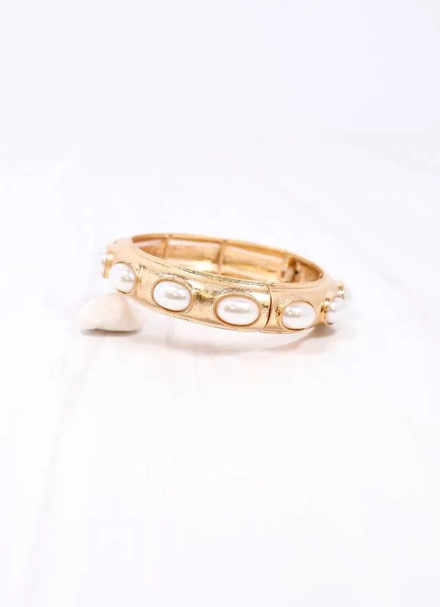 Harriette Pearl Bracelet Gold: Default