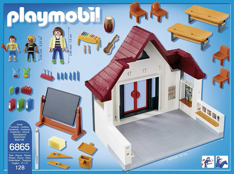 Playmobil 6865 City Life School House with Moveable Clock Hands