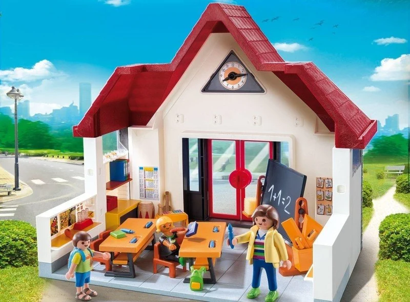 Playmobil 6865 City Life School House with Moveable Clock Hands
