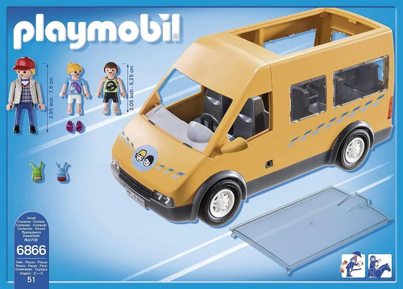 Playmobil 6866 City Life School Bus with Removable Roof