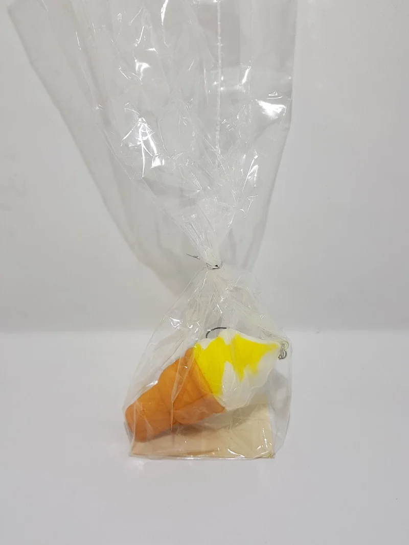Yellow Ice cream charm squishy