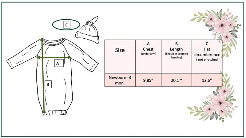 Infant Football Baby Gown and Hat Set: 0-3 Months