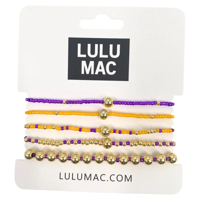 Lulu Mac Purple and Yellow Stack