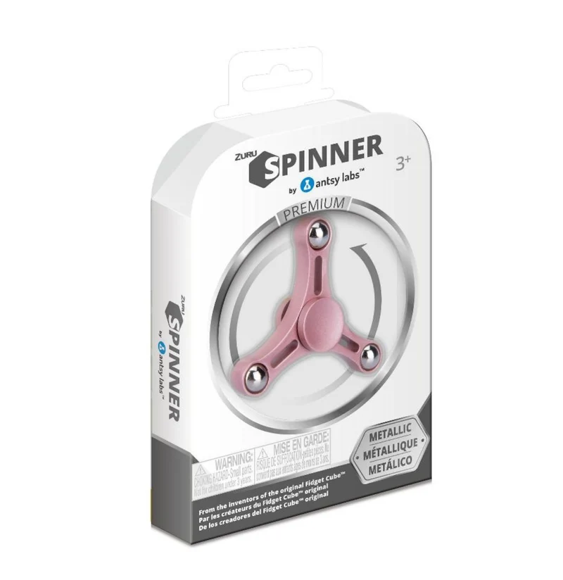 Zuru Premium Fidget Spinner(TM) - Metallic Pink 3 Prong