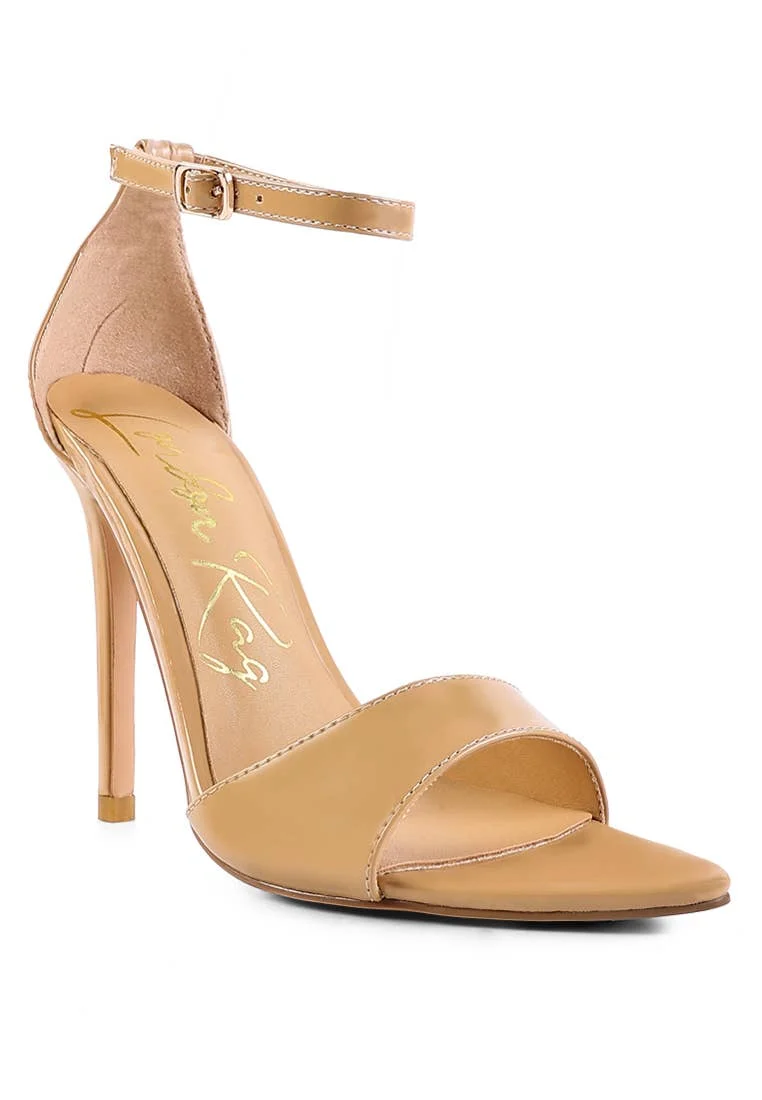 FLAME ANKLE STRAP HIGH HEELED SANDALS
