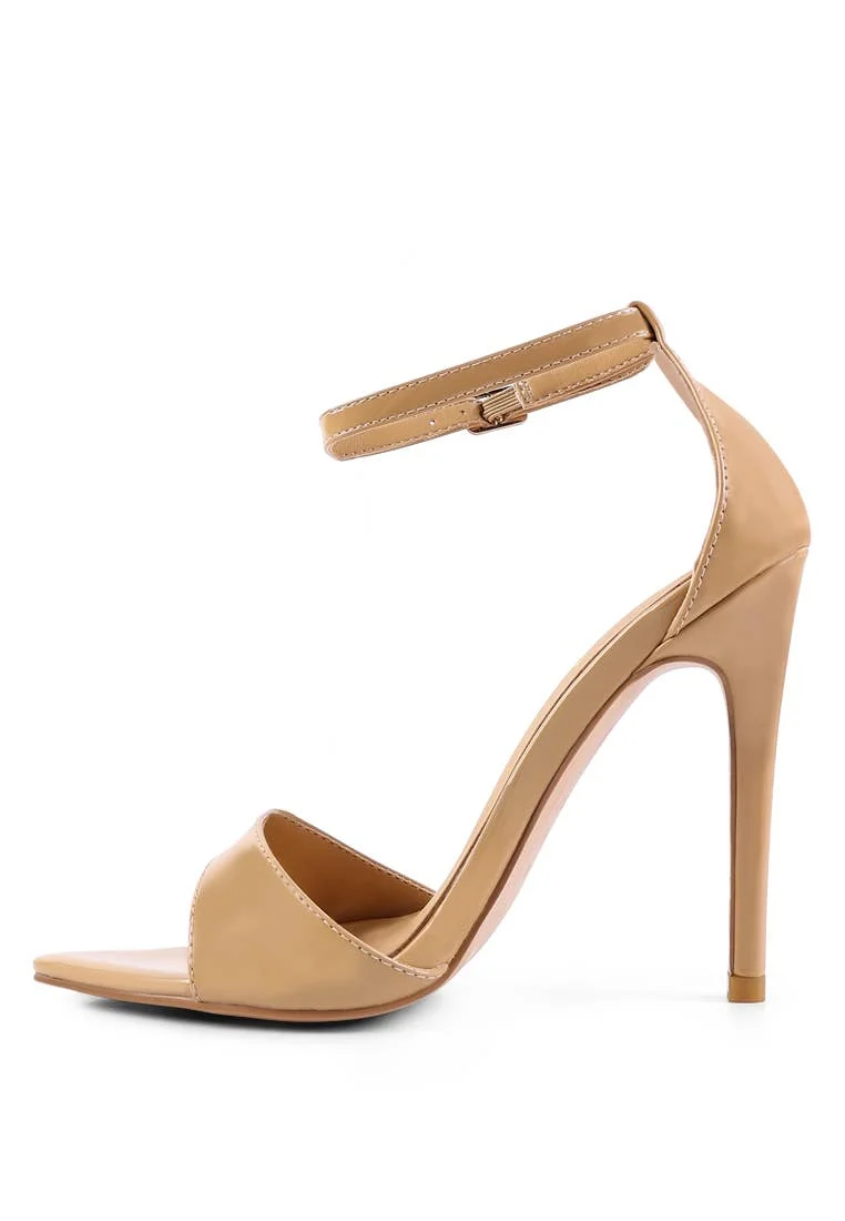FLAME ANKLE STRAP HIGH HEELED SANDALS