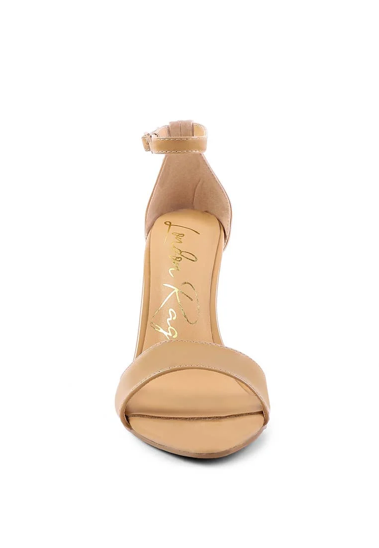 FLAME ANKLE STRAP HIGH HEELED SANDALS