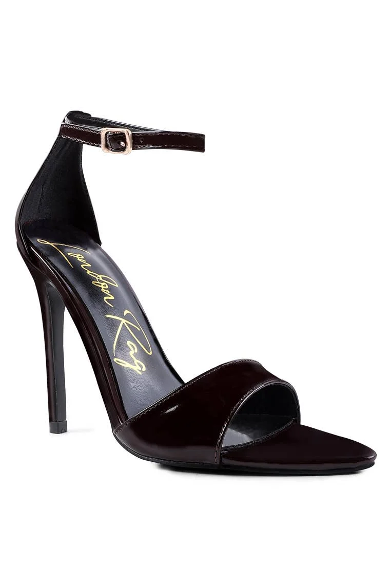 FLAME ANKLE STRAP HIGH HEELED SANDALS