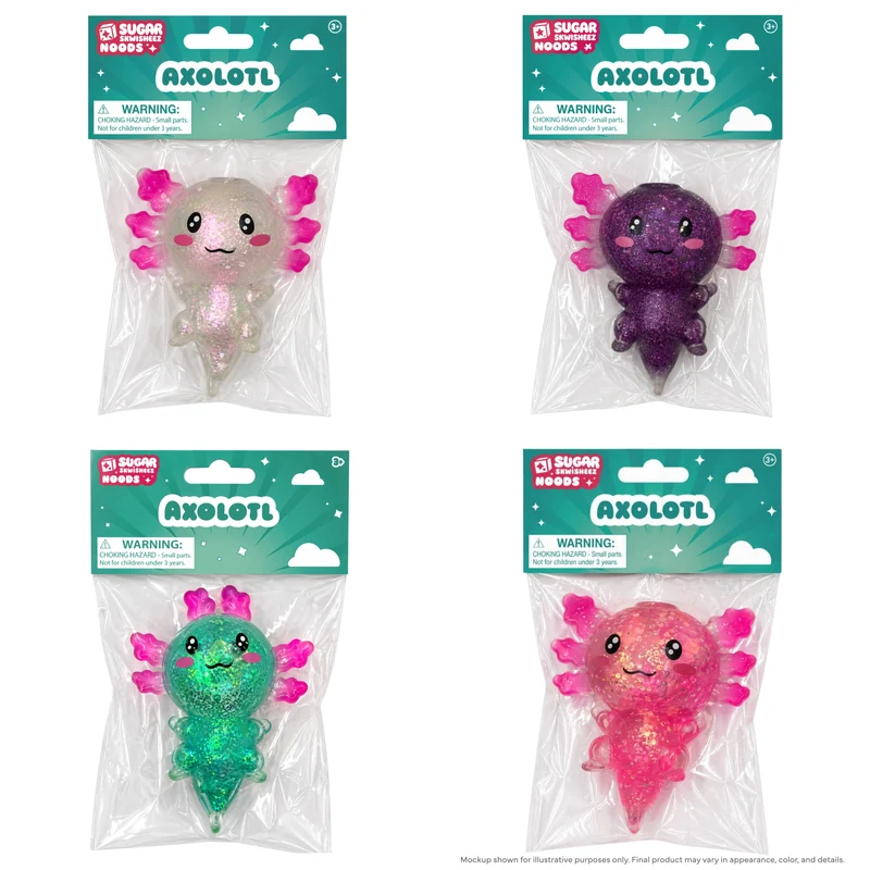 Assorted Sugar Skwisheez Axolotl - QTY 1 Squishy