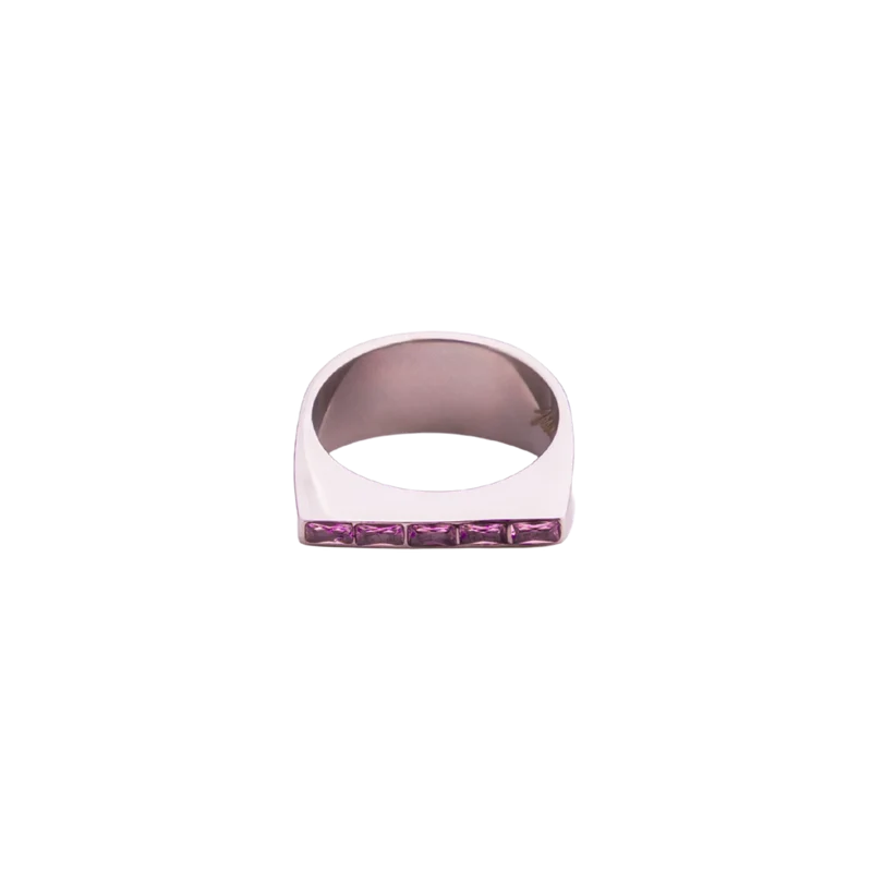Diamond Back in Silver & Pink Sapphire