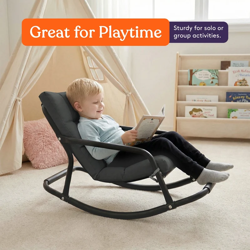 Special Supplies Sensory Rocking Chair for Kids - Comfortable Kids Rocker- Versatile Floor Chair with Soft Fabric and Stability for Playroom, Bedroom, or Nursery (Ages 3+)