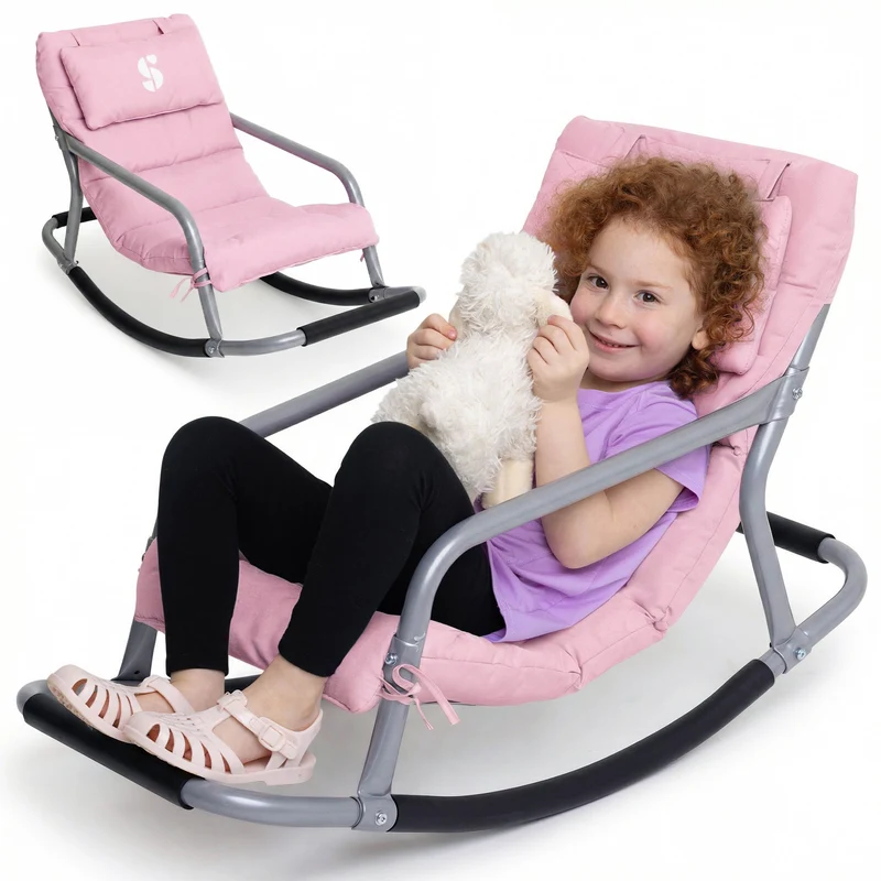 Special Supplies Sensory Rocking Chair for Kids - Comfortable Kids Rocker- Versatile Floor Chair with Soft Fabric and Stability for Playroom, Bedroom, or Nursery (Ages 3+)