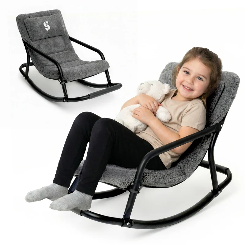 Special Supplies Sensory Rocking Chair for Kids - Comfortable Kids Rocker- Versatile Floor Chair with Soft Fabric and Stability for Playroom, Bedroom, or Nursery (Ages 3+)