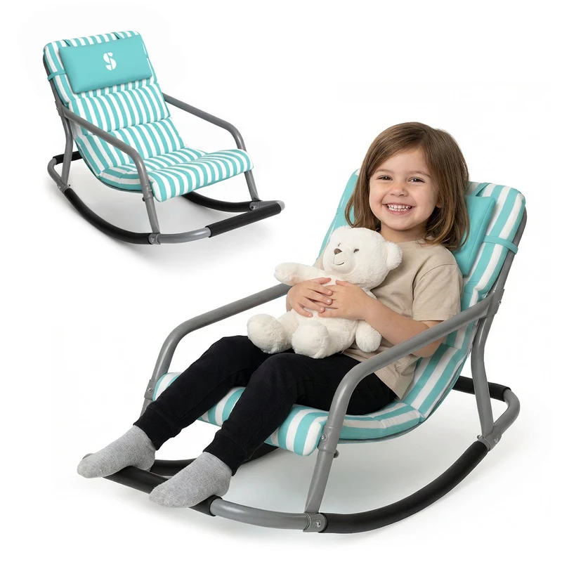 Special Supplies Sensory Rocking Chair for Kids - Comfortable Kids Rocker- Versatile Floor Chair with Soft Fabric and Stability for Playroom, Bedroom, or Nursery (Ages 3+)