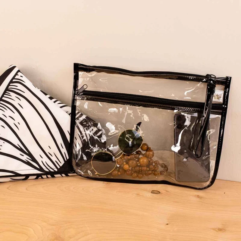 Palisade Pouch Clear/Black 12x9