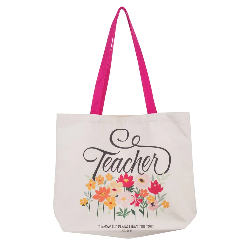 I Know the Plans Teacher Canvas Tote Bag - Jer. 29:11