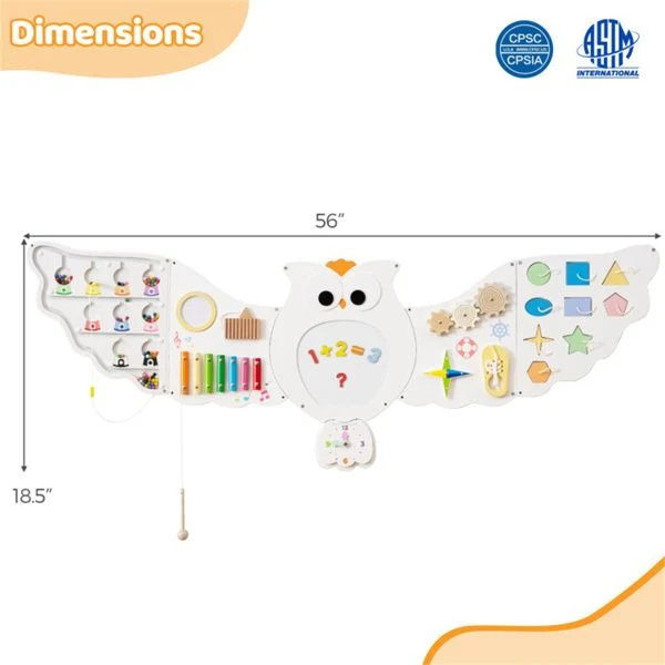 11-in-1 Montessori Owl Activity Wall