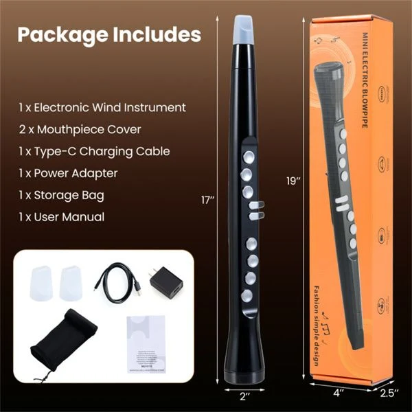 Portable Wireless MIDI Electronic Saxophone