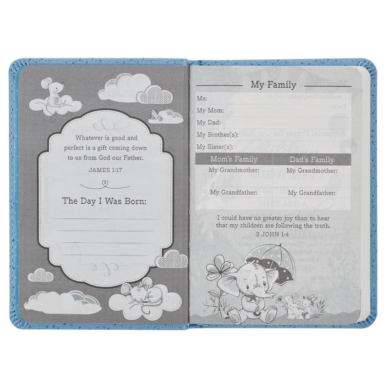 Bible NLT Infant New Testament Faux leather, Blue