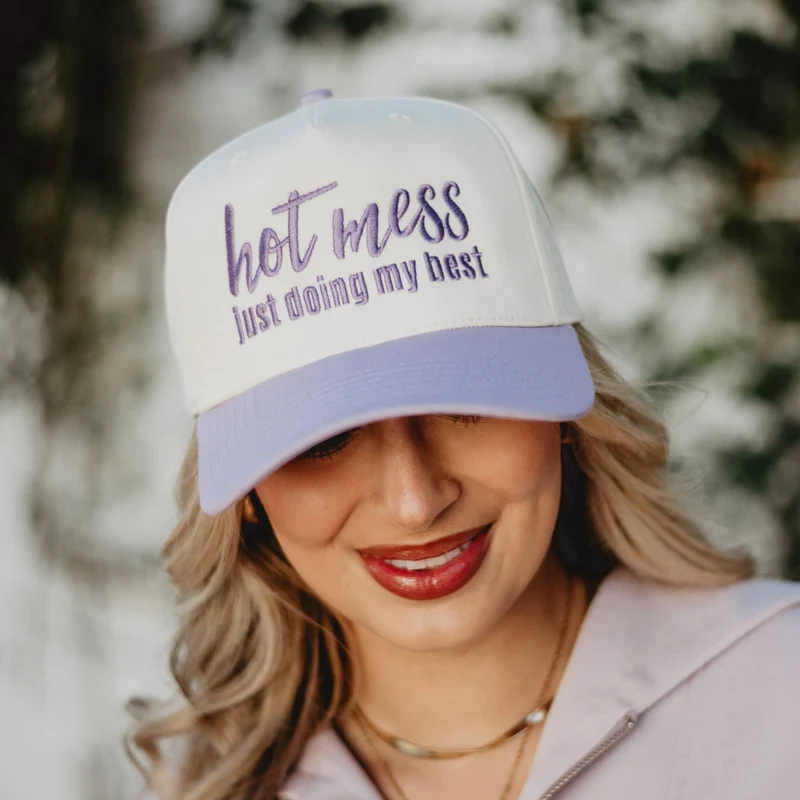 Hot Mess Just Doing My Best Two-Toned Vintage Hat