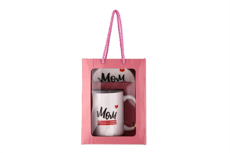 Mom Themed Coffee Mug and Coaster Gift Set
