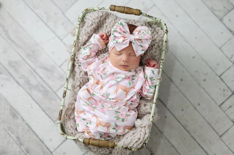 Infant Girls Cowgirl Baby Gown: 0-3 Months