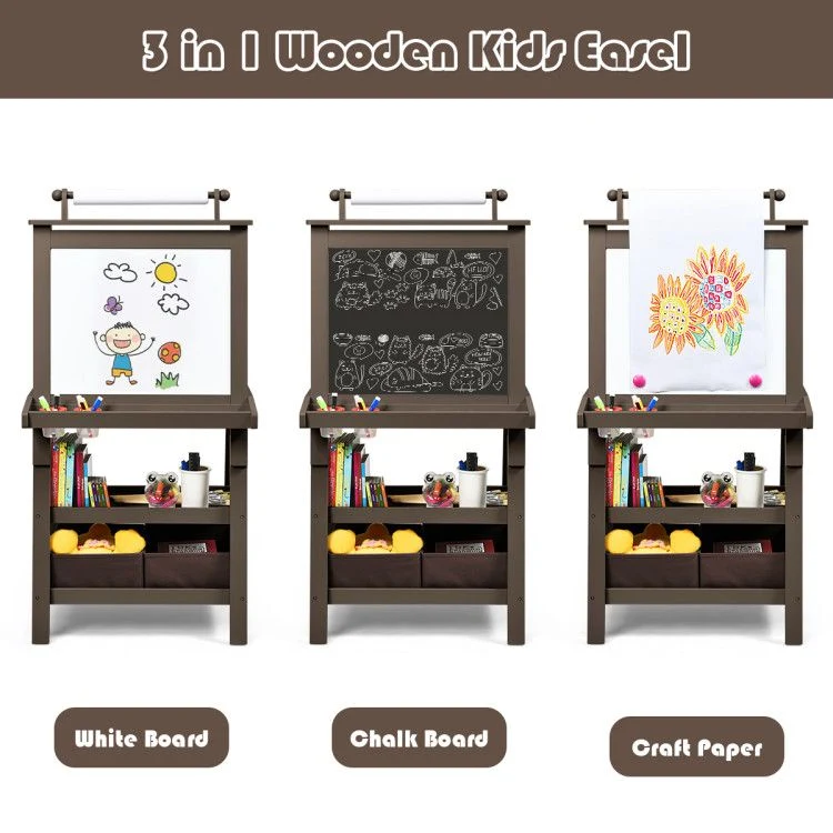 3-in-1 Double-Sided Storage Art Easel