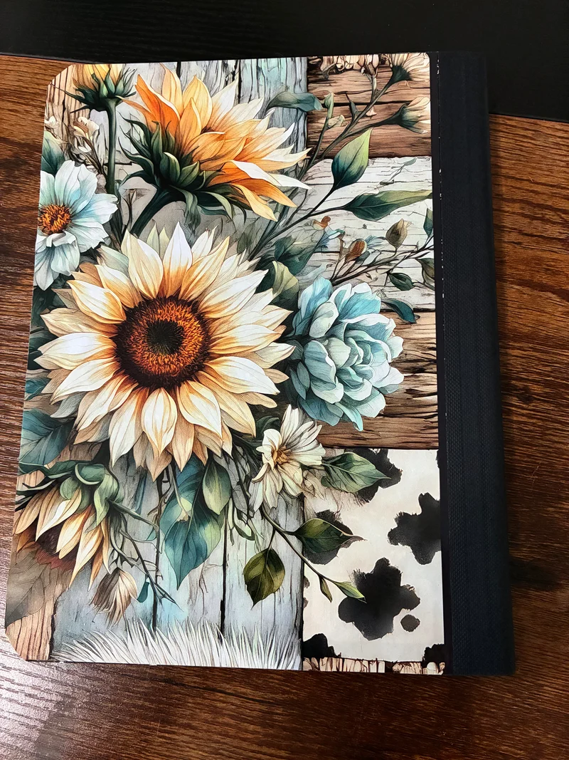 Composition book - rustic flower