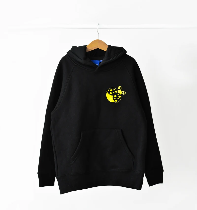 Kids Yellow Ladybugs Branded Hoodie