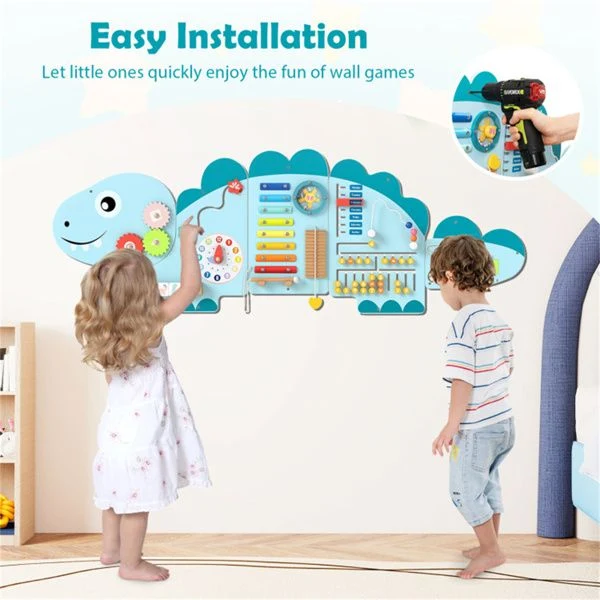 11-in-1 Dinosaur Wall Busy Board Panels