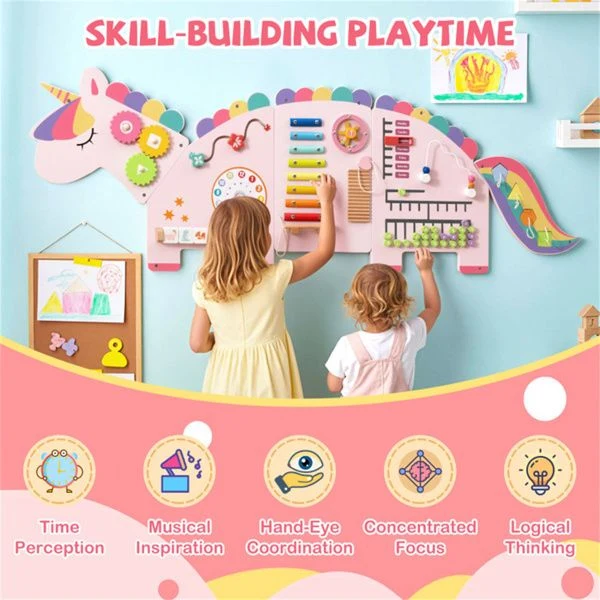 11-in-1 Dinosaur Activity Wall Busy Board Panels