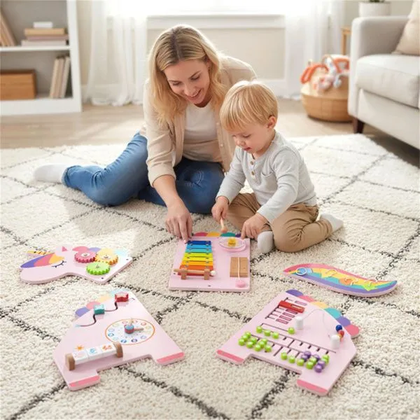 11-in-1 Dinosaur Activity Wall Busy Board Panels
