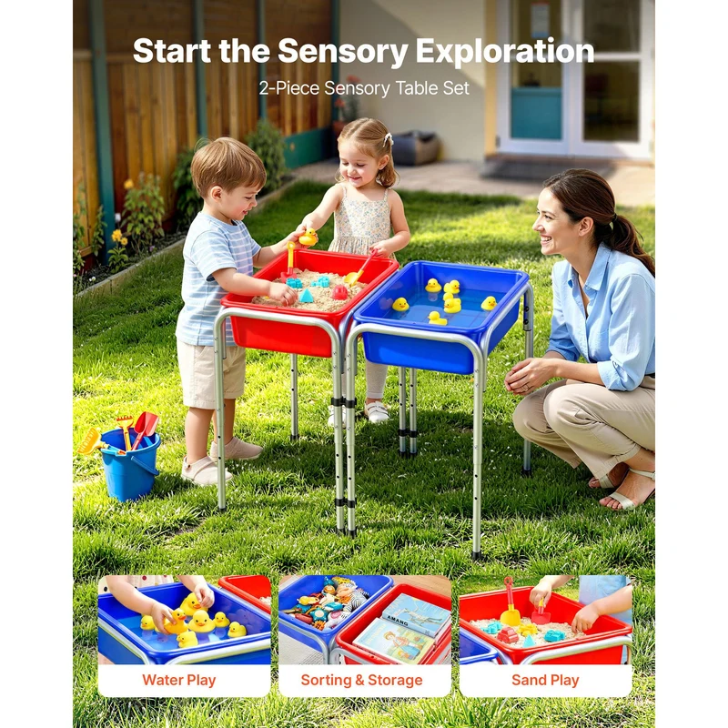 PreK-GR 1 Two Station Sand and Water Adjustable Play Bins