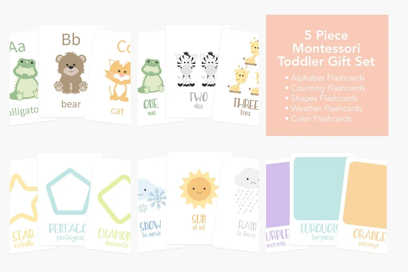Montessori Flashcards Basics Bundle