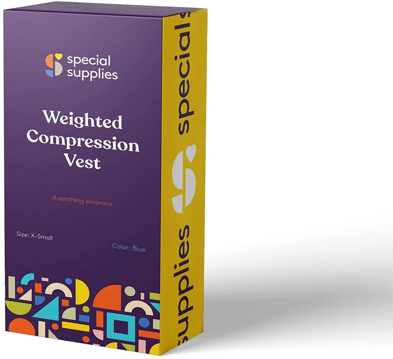 WEIGHTED - Sensory Compression Vest for Kids with Processing Disorders ADHD and Autism Calming and Supportive with Adjustable Weight Fit