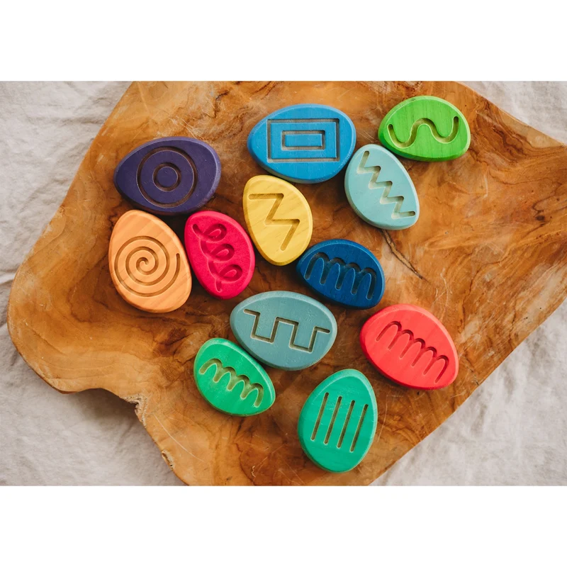 Tracing Pebbles Tactile Prewriting Set, 12 Pieces