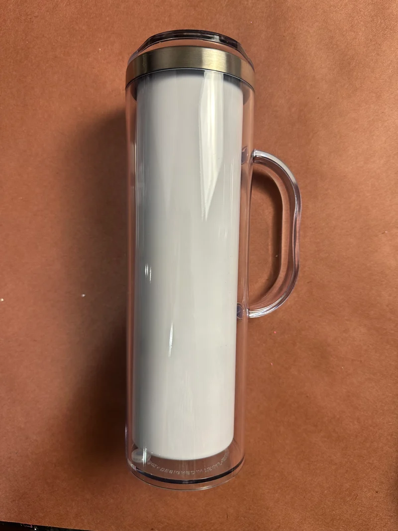 20 oz skinny w/handle snow globe (STAINLESS STEEL)