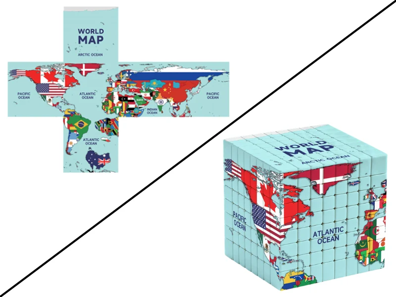 Ziina World Map 8x8 (Flags)