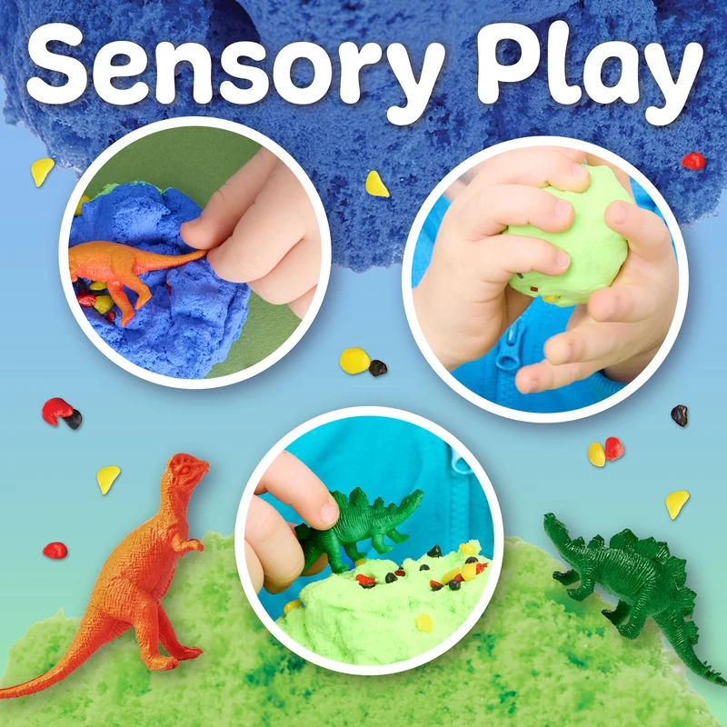 Sensory Mini Play Kit Jar with Cloud Clay: Dinosaur Theme